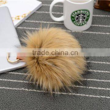 wholesale raccoon fur pom poms/faux fur pom/13cm 15cm raccoon fur ball pompoms