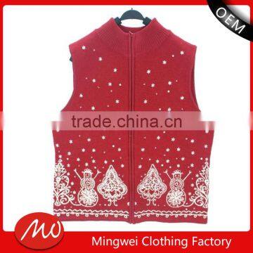 mens popular christmas sweater jumper vest from turkey