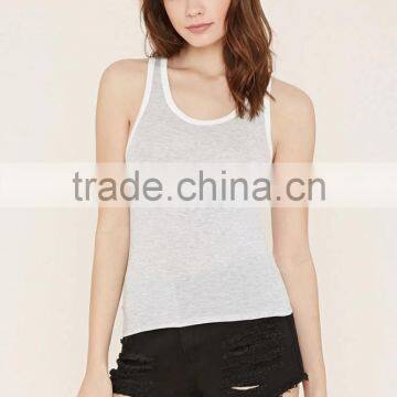 2016 Guangzhou Shandao Oem Service Summer New Design Knitted Plain Dyed Sleeveless Ladies Summer Tops Made in China photo-5