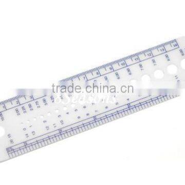 Cheap Wholesale White 0-15 Sizes Rectangle Needle Gauge Measure Tools For Knitting Needle