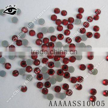 Korean hot fix crystal SS10 dark siam red color rhinestone for clothing