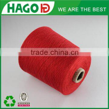 Red Colour oe Recycled Blended Low Twist Glove Yarn Cotton Spinning Mill Yarn ne 6s/1