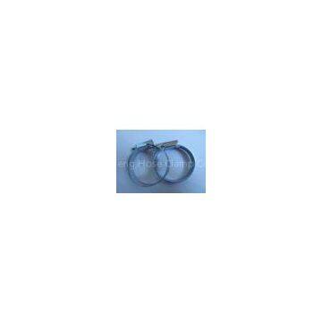 White-zinc Plated German Hose Clamps For Sewage Treatment 0.8mm Thickness
