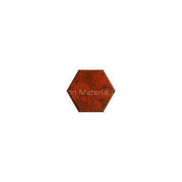 Red Hexagon Seamless Marble Acrylic Solid Surface Sheet Tiles for indoor, outdoor Wall