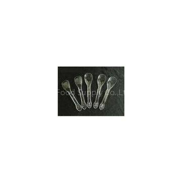 Disposable Wrapped Plastic Cutlery , Clear PS Spoons L103mmxW28mm