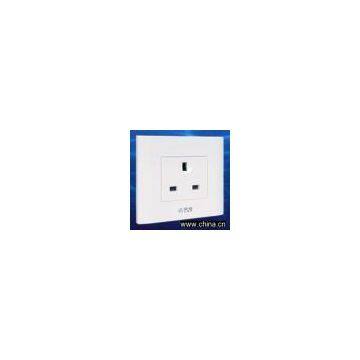 British Standard electrical socket with switch and indicator