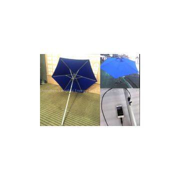 Solar Energy Product Sun Umbrella with Solar Panels Charger for iPhone etc. Bar Umbrella 02b-00