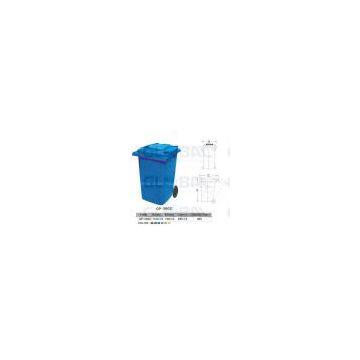 360L Industrial 2 Wheels Wheelie Bin, Plastic Trash Bin