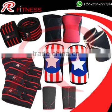 Elasticated Knee Wrap/ Knee Wrap/weight lifting Knee Wrap / Custom Weightlifting Wrist Wraps