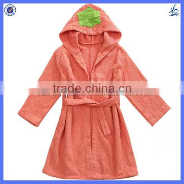 2014 Animal design hooded cotton kids terry cloth bathrobe