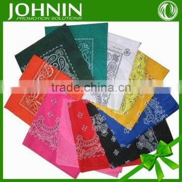 Custom design New Fashion colorful polyester JOHNIN brand handkerchief