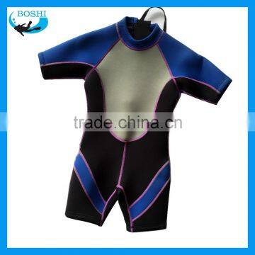 Shorty neoprene smooth skin printing wetsuit for kids