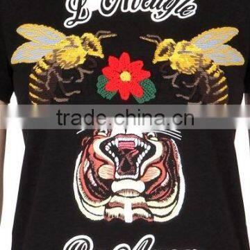 New Womens Cotton Silk Screen Printed T-Shirt Customize Ladies O Neck Short Sleeve Printed T Shirts photo-5