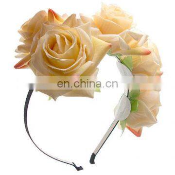 Hot sale flower crown headband with fabric flower for sale FH2185