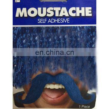 MMO-0239 wholesale professional cheap party blue fake moustaches