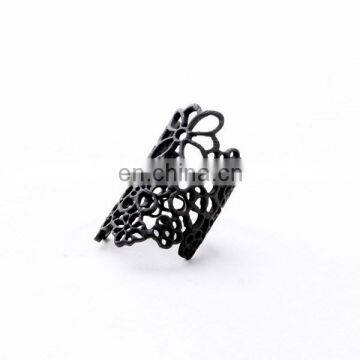 Fashion Hoop Lace Flower Rings Women's Rings Jewelry photo-3