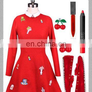 Cute slimming Christmas dress 2014 girls clothes for winter women dress wholesale