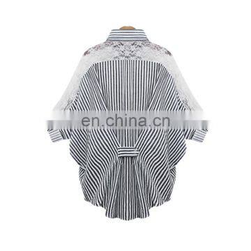 Fashion Designs Lace Patchwork Long Sleeve Ladies Blouses Tops for Women 2016 photo-3