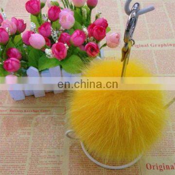 dyed fox fur ball for bag