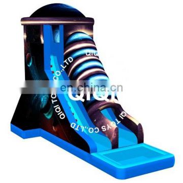 time travel theme free fall inflatable slide with water pool