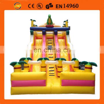 jungle giant inflatable slide for kids play ,inosaur inflatable slide