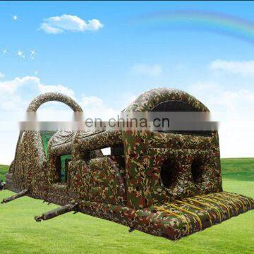 giant camouflage inflatable obstacle course