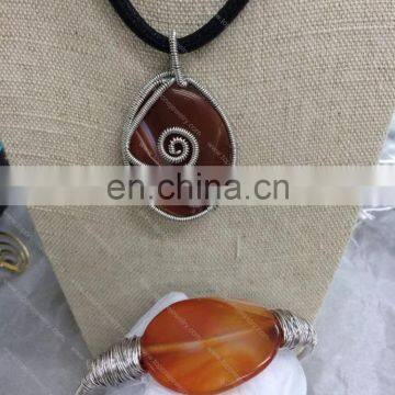 Best selling gold fashion stainless steel jewelry sets with agate