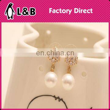 2015 pearl earrings fashion gold ear tops designs