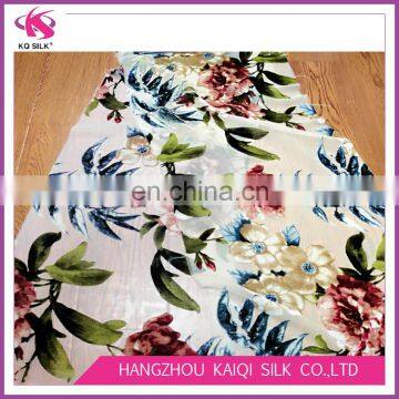 2017 Topselling Floral Printing Nylon Rayon Burnout Silky Velvet Fabric photo-6