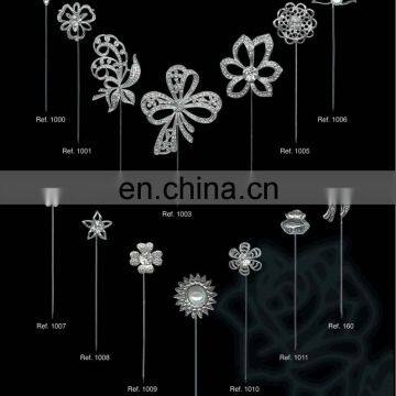 Custom made cheap metal decorative muslim stick hijab pins