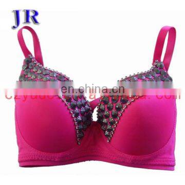 YD-017 Hot sexy arabic rivet rose belly dance dancing bra