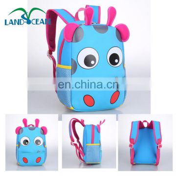 Cute Child Baby Animal Hippo Backpack 3D Cartoon Kids Zoo Animal Shoulder bags