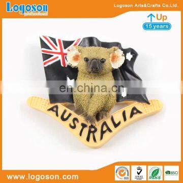 Australia Koala bear with Australia flag resin fridge magnet polyresin magnet