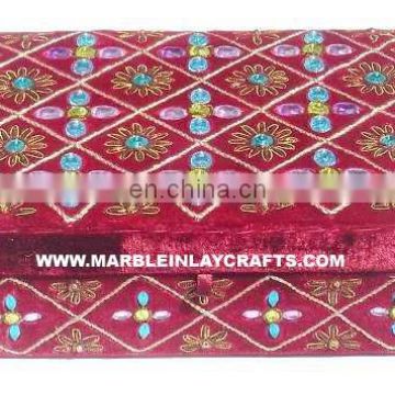 Decorative Zari Hand Embroidery Box