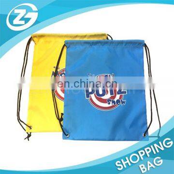 Cheap Reusable Custom Promotional Printing 210d Polyester Drawstring Backpack photo-3