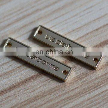 High Level Gold Plated Custom Made Metal Logo Charms for Bags