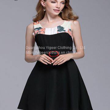Black Sleeveless Midi Dress With Waist Band photo-2