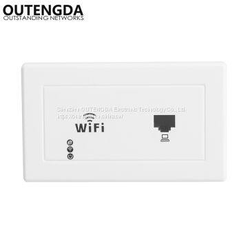 300Mbps 118 Type Wall Mount Wireless AP Access Point Socket WiFi Repeater Extender Router for Hotel Domitory Office Room photo-2