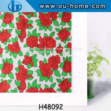 OUHOME PVC Film Manufacturer Color Stained PVC Static Window Film Plastic Vinyl Sticker