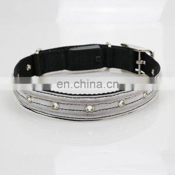 Factory Direct Pet Supplies Large and Small Luminous USB Charging Dual Fiber LED Light Dog Collar photo-5