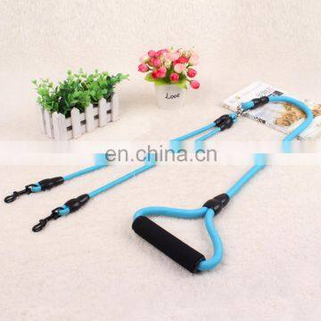 Double Couple Braided Round Rope Nylon Dog Walker Leashes