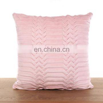 New Products Pink Velvet Wrinkle Cushion Cover/sofa Cushion Throw for Home Decor photo-2