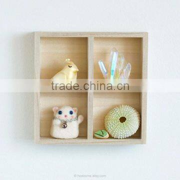 Custom unfinished wooden wall box shelf,small wood shelves for wall