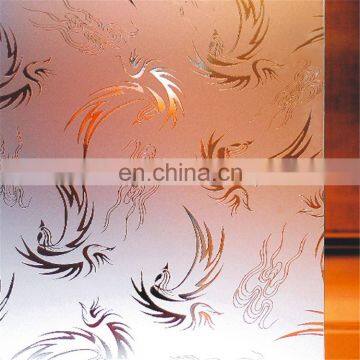 4-6mm decorative window building acid etched glass