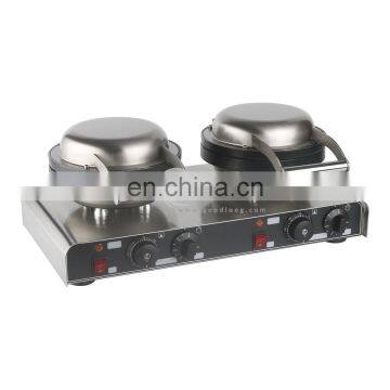 Kitchen Equipment Manufacturer Double Waffle Maker Snacks Making Machine Heart-Shaped Waffle Equipment photo-2