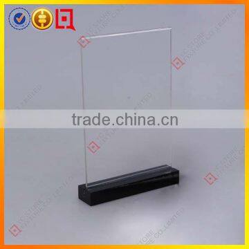 acrylic price stand with A4 insert / acrylic sign holder