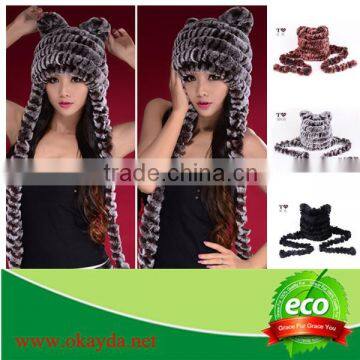 hot selling genuine rex rabbit fur hat