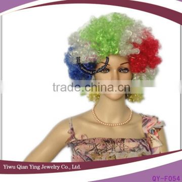 cheap mixed color synthetic big afro party wig