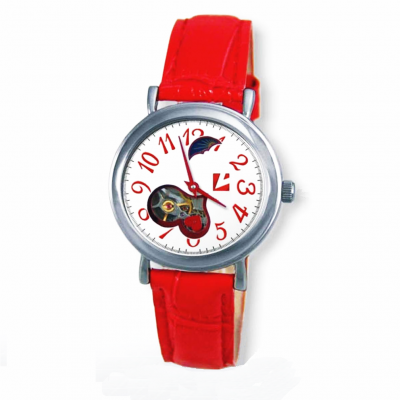 Stainless Steel Fashion Mechanical Watches Genuine Leather Lady Automatic Watch