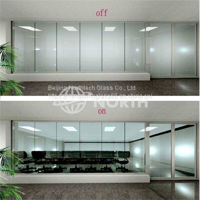 High Privacy PDLC Switchable Smart Glass Panel, Grey Laminated Smart PDLC Glass